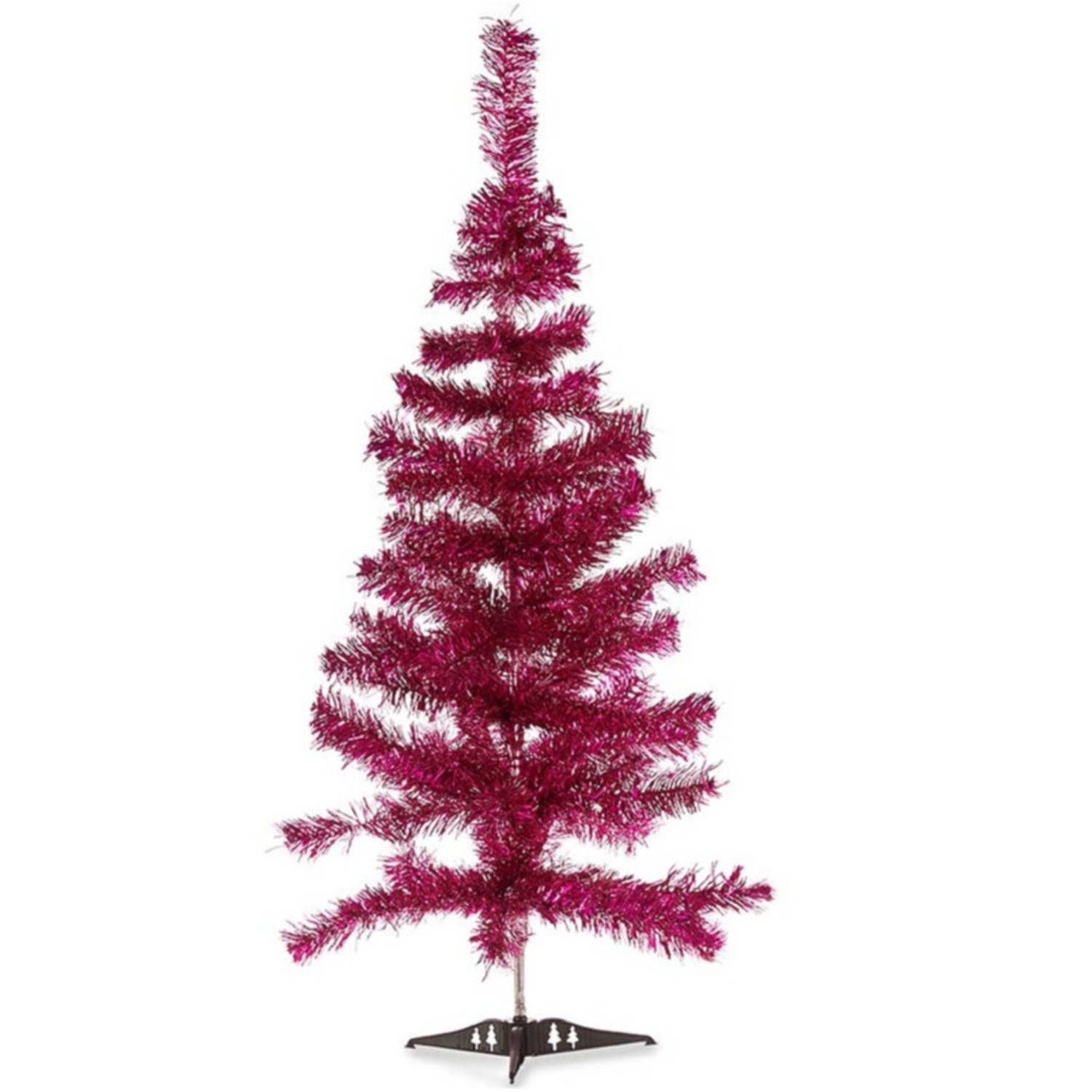 Krist+ Kunst kerstboom - folie - roze - 90 cm - Kunstkerstboom