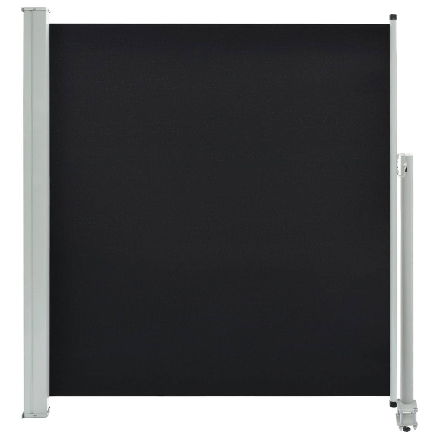 vidaXL Zijluifel uittrekbaar 140x300 cm zwart