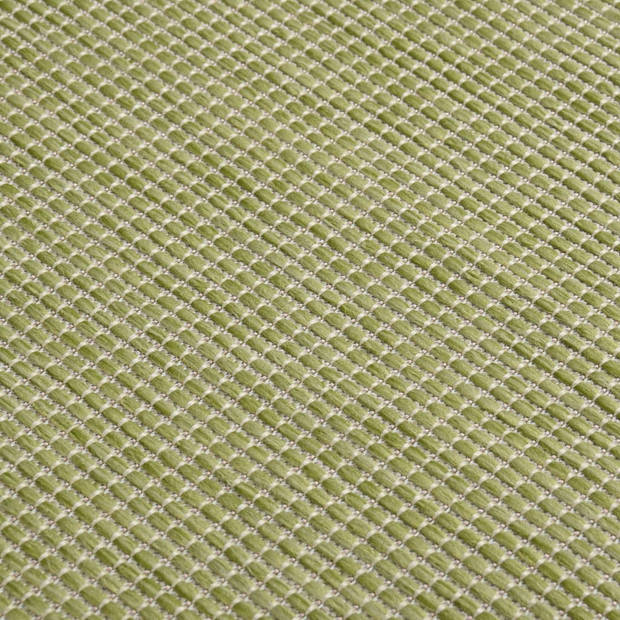 vidaXL Buitenkleed platgeweven 100x200 cm groen