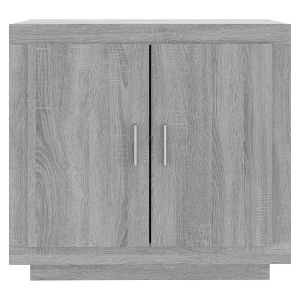 The Living Store Dressoir - Grijs Sonoma Eiken - 80 x 40 x 75 cm - Met 2 deuren