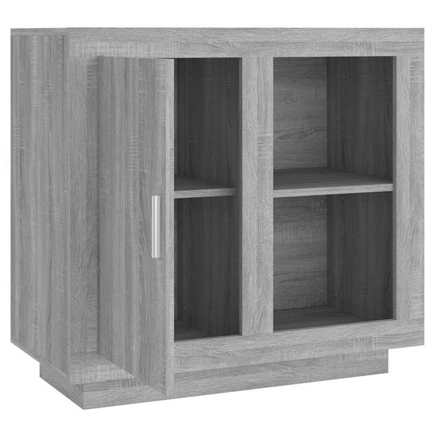 The Living Store Dressoir - 80 x 40 x 75 cm - Grijs Sonoma Eiken