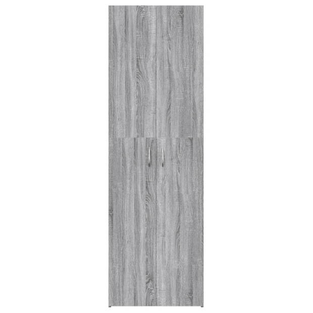 vidaXL Kantoorkast 60x32x190 cm bewerkt hout grijs sonoma eikenkleurig