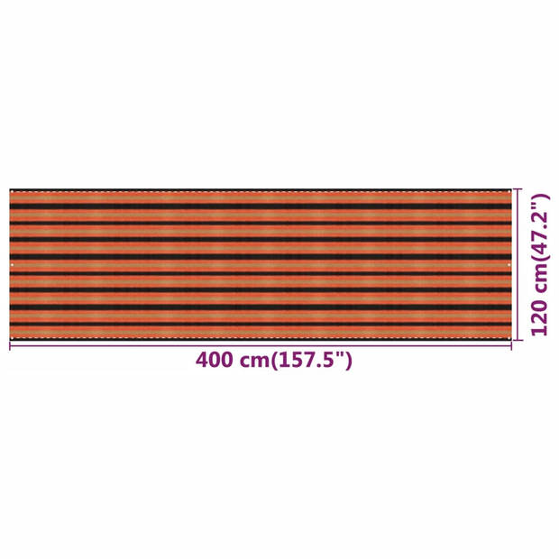 vidaXL Balkonscherm 120x400 cm HDPE meerkleurig