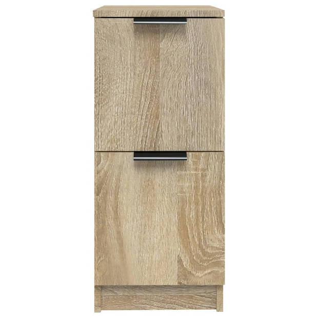 The Living Store Dressoir Sonoma Eiken - Set van 2 - 30 x 30 x 70 cm - Voldoende opbergruimte