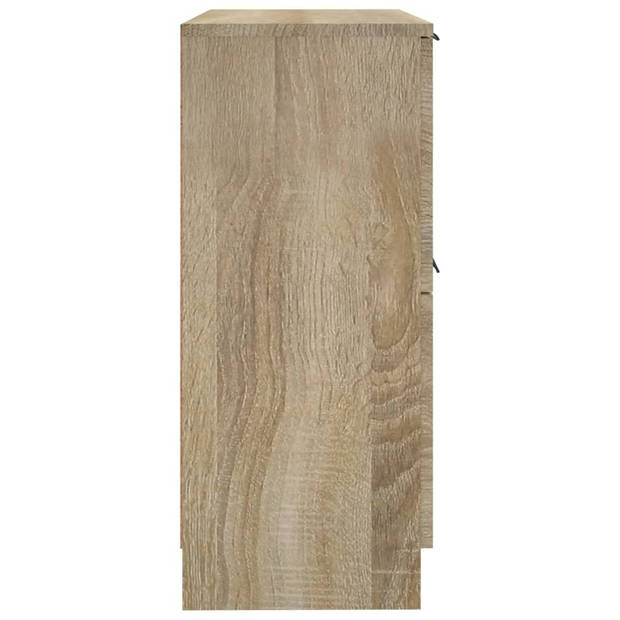 vidaXL Dressoirs 2 st 30x30x70 cm bewerkt hout sonoma eikenkleurig