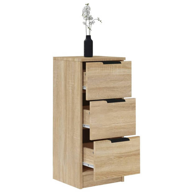 The Living Store Dressoir Bijzetkast - 30x30x70 cm - Sonoma eiken hout