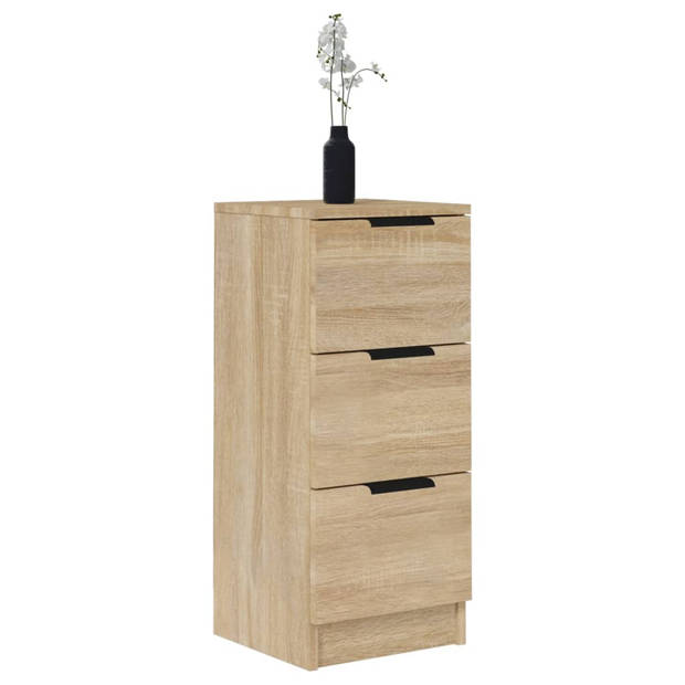 vidaXL Dressoir 30x30x70 cm bewerkt hout sonoma eikenkleurig