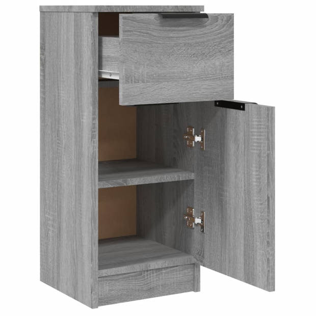 The Living Store Dressoir - veelzijdige opbergkast - Afmetingen- 30 x 30 x 70 cm - Kleur- grijs sonoma eiken