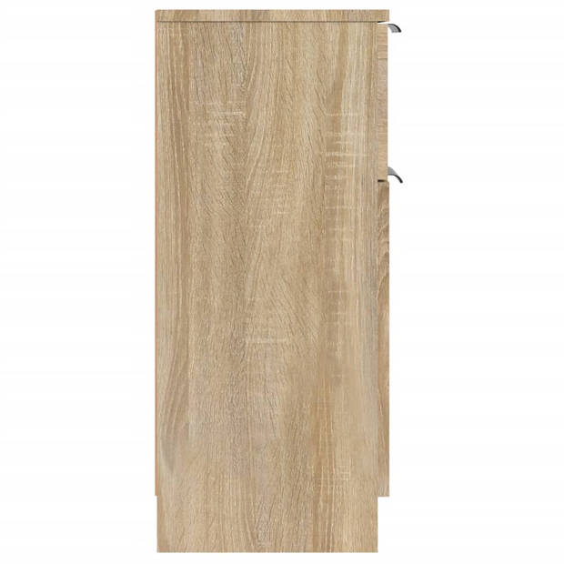 vidaXL Dressoirs 2 st 30x30x70 cm bewerkt hout sonoma eikenkleurig