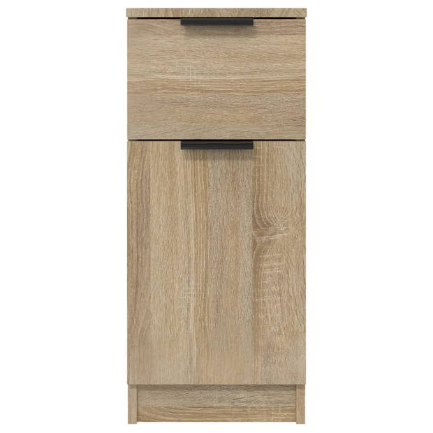 vidaXL Dressoirs 2 st 30x30x70 cm bewerkt hout sonoma eikenkleurig