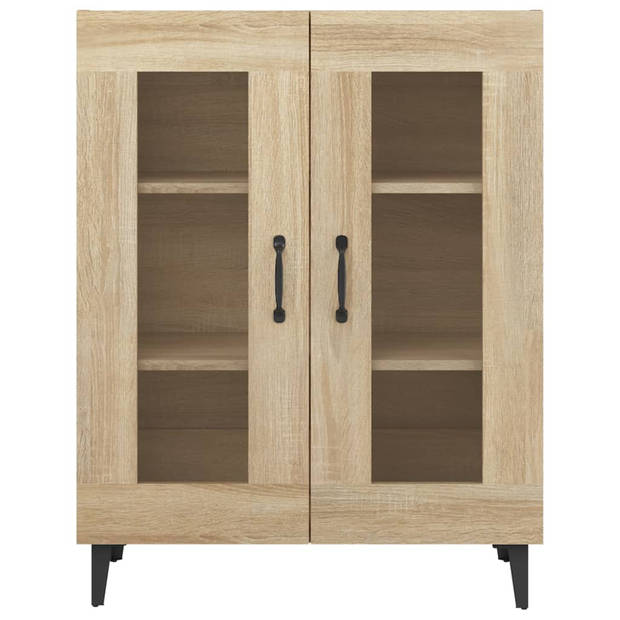 vidaXL Dressoir 69,5x34x90 cm bewerkt hout sonoma eikenkleurig