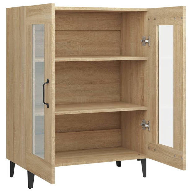 vidaXL Dressoir 69,5x34x90 cm bewerkt hout sonoma eikenkleurig