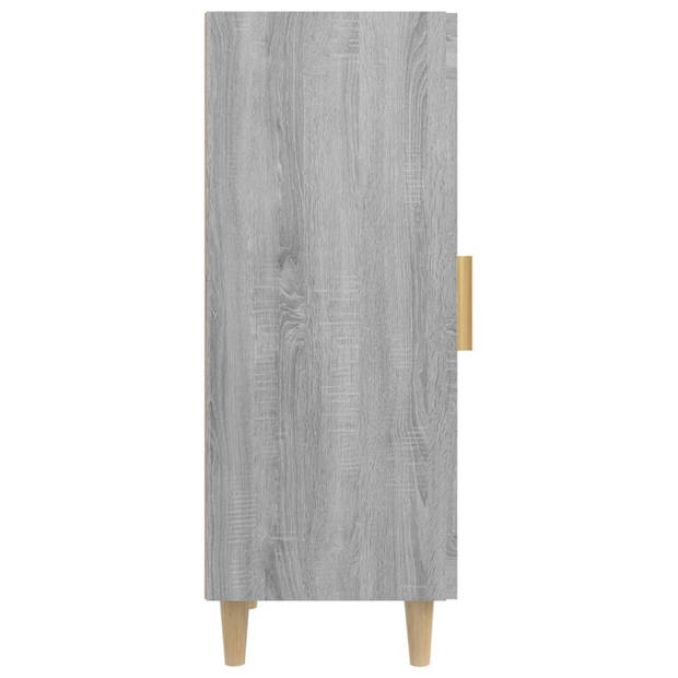 vidaXL Dressoir 34,5x34x90 cm bewerkt hout grijs sonoma eikenkleurig