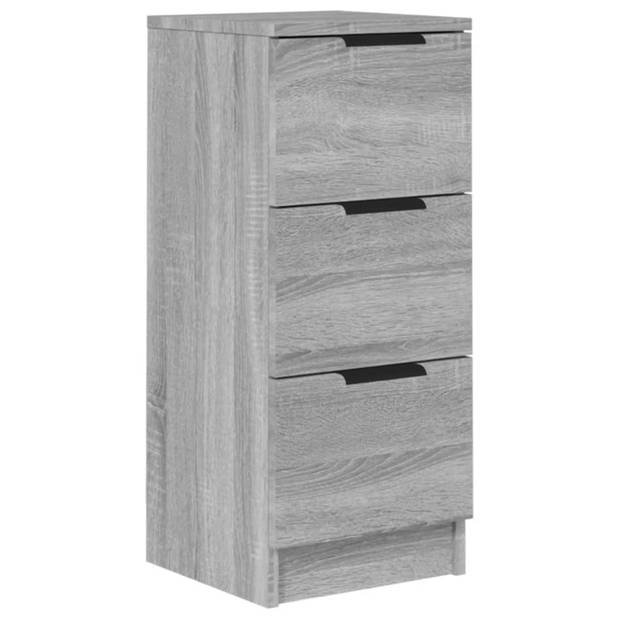 vidaXL Dressoir 30x30x70 cm bewerkt hout grijs sonoma eikenkleurig