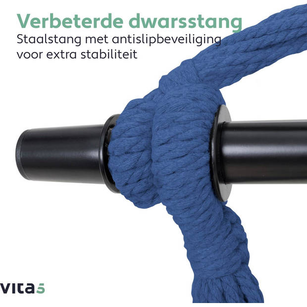 Vita5 XXL Hangstoel Binnen&Buiten Hangnest Incl. 2 Kussens en Boekenvak Volwassenen&Kinderen