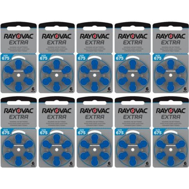 Rayovac Extra Hoorbatterijen 675 Blauw 60 pack
