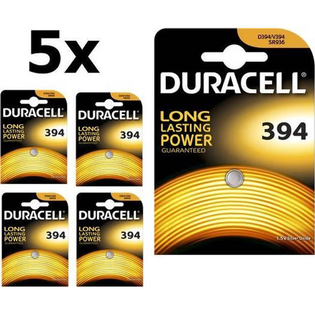 5 Stuks - Duracell D394 SR936SW 1.5V knoopcel batterij