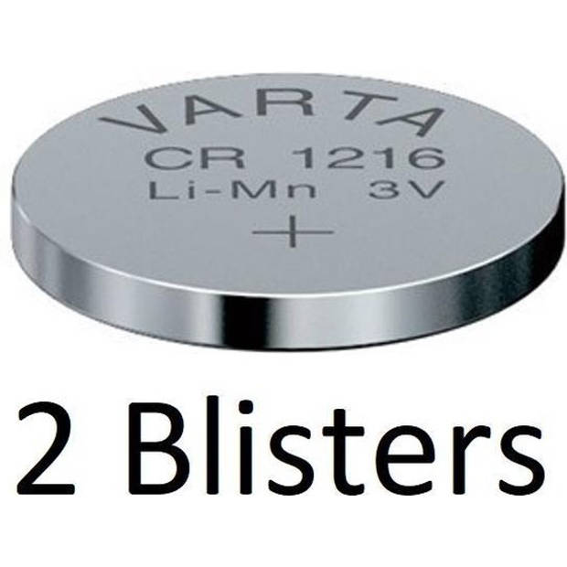 2 Stuks (2 Blisters a 1 st) Varta CR1216 Wegwerpbatterij Lithium