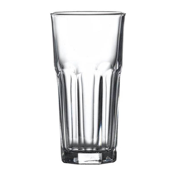 Excellent Houseware Longdrink glazen set - 4x - glas - 280 ml - water glazen - vaatwasser bestendig - Longdrinkglazen