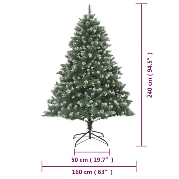 vidaXL Kunstkerstboom met standaard 240 cm PVC