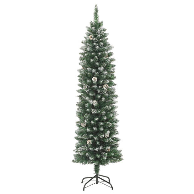 vidaXL Kunstkerstboom smal met standaard 150 cm PVC