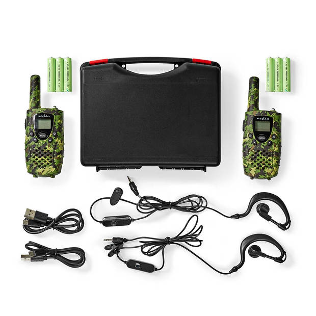 Nedis Walkie talkie Set - WLTK0810BK - Groen