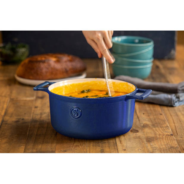 Saveur Selects Braadpan Voyage - Classic Blue - ø 25 cm / 4.7 liter - geëmailleerde anti-aanbaklaag