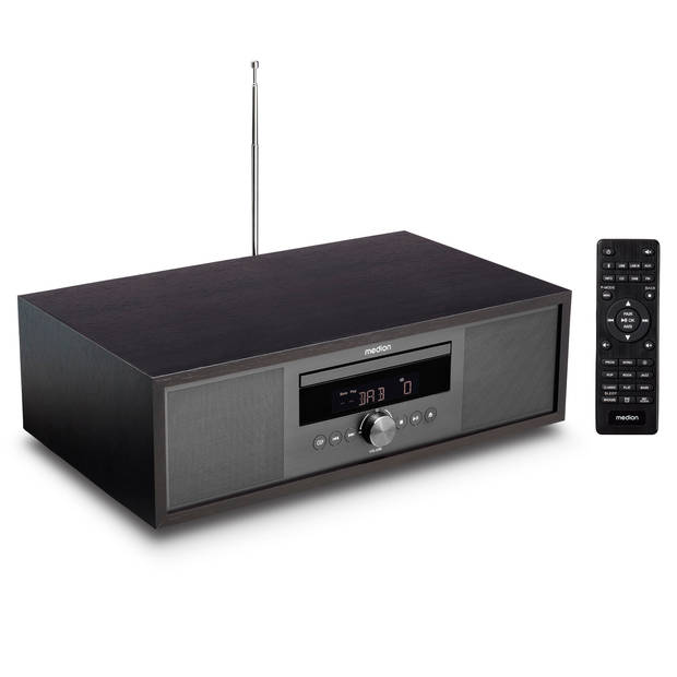 LIFE® P64145 All-in-One audiosysteem antraciet DAB+/PLL FM stereoradio- Bluetooth®