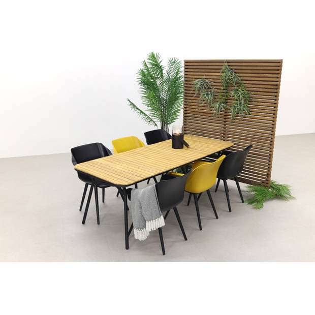 Hartman Sophie Studio Black&Yellow/Bella 220x95 cm. - 7-delige tuinset