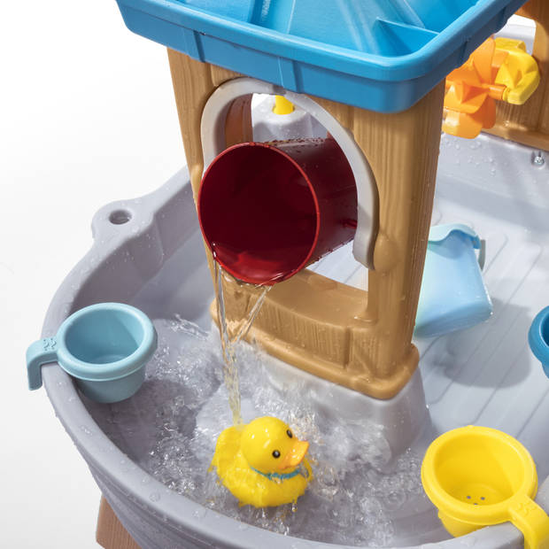 Step2 Watertafel Rain Showers Splash Tub in grijs / bruin met 10-delig accessoireset Waterspeelgoed voor kind