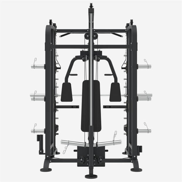 Gorilla Sports Smith Machine - Krachtstation - Homegym - met Butterfly - Incl Accessoires - Belastbaar tot 300 kg