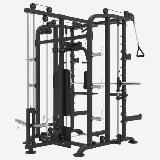 Gorilla Sports Smith Machine - Krachtstation - Homegym - met Butterfly - Incl Accessoires - Belastbaar tot 300 kg