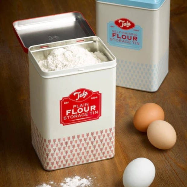Tala - Bewaarblik Flour, 1950's, Rood/Créme - Tala