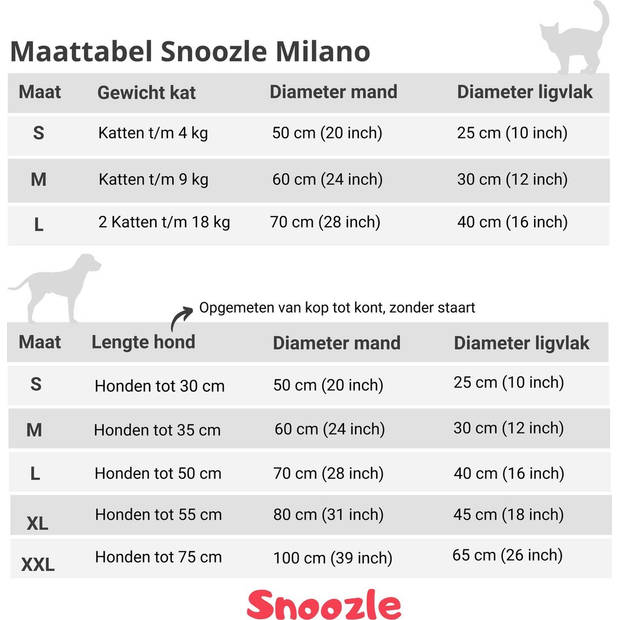Snoozle Donut Hondenmand - Zacht en Luxe Hondenkussen - Wasbaar - Fluffy - Hondenmanden - 80cm - Creme Bruin