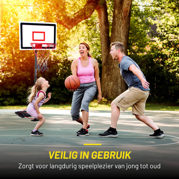 Dunlop Basketbalset - Speelset Junior - In Hoogte Verstelbaar 165 - 205 cm - Basketbal standaard met Bal