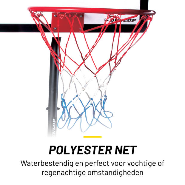 Dunlop Basketbalset - Speelset Junior - In Hoogte Verstelbaar 165 - 205 cm - Basketbal standaard met Bal