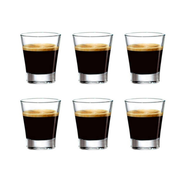 Bormioli Rocco Espresso glazen Caffeino 85 ml - 6 stuks