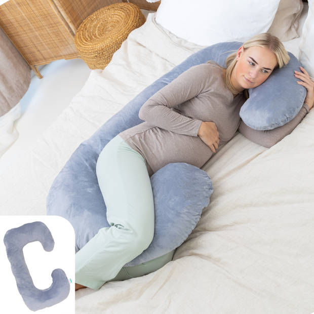 Litollo® Zwangerschapskussen (C-vorm) - Voedingskussen - Lichaamskussen - Zijslaapkussen - Body pillow -