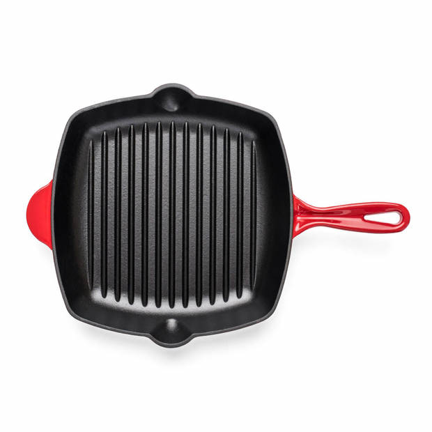 Rosmarino Gietijzeren Grillpan Rood 27cm