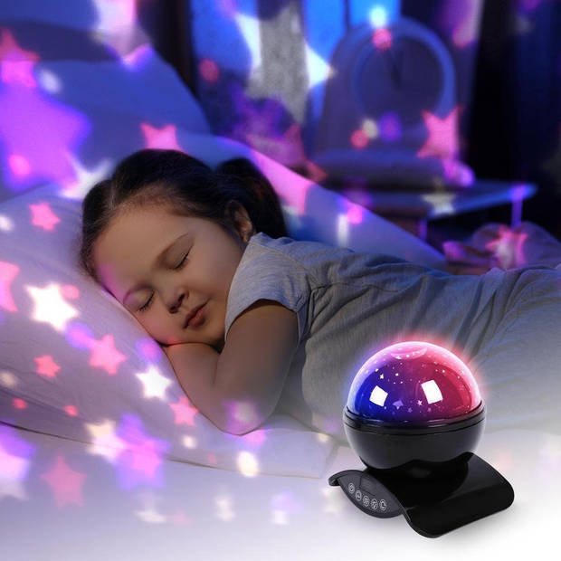 Qumax Sterren projector zwart - Sterrenhemel Projectie voor Kinderen - feestverlichting / discolamp - Galaxy projector -