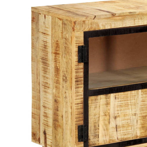 The Living Store Dressoir - 2 deuren - 160 x 30 x 80 cm - Massief ruw mangohout