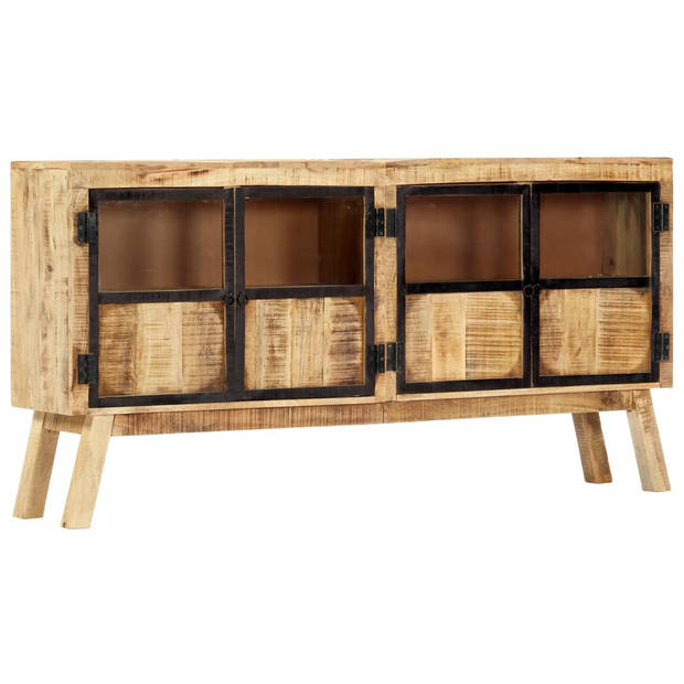 The Living Store Dressoir - 2 deuren - 160 x 30 x 80 cm - Massief ruw mangohout