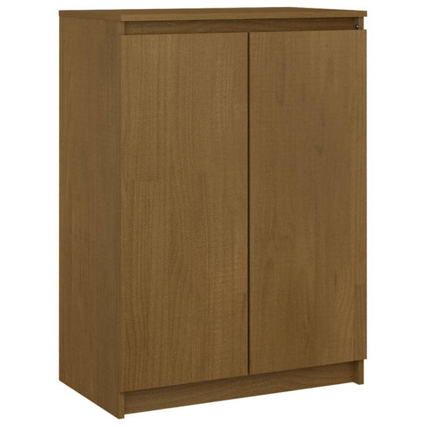 vidaXL Dressoir 60x36x84 cm massief grenenhout honingbruin