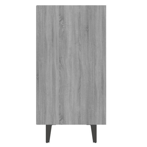 The Living Store Dressoir Industrieel - Grijs Sonoma Eiken - 103.5x35x70 cm - Met 6 schappen