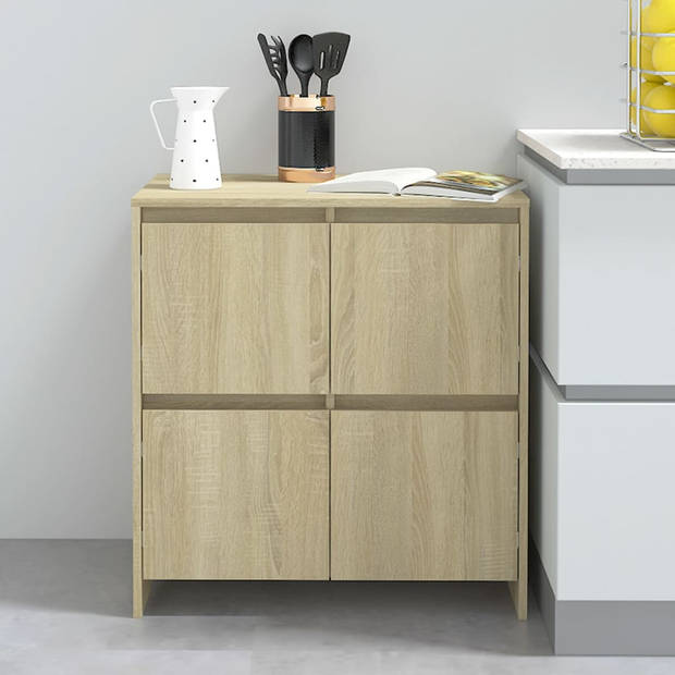 The Living Store Dressoir - Dressoirs - 70 x 41 x 75 cm - Sonoma eiken - Montage vereist