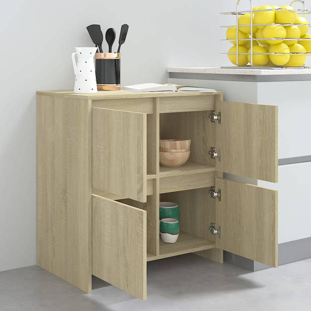 The Living Store Dressoir - Dressoirs - 70 x 41 x 75 cm - Sonoma eiken - Montage vereist