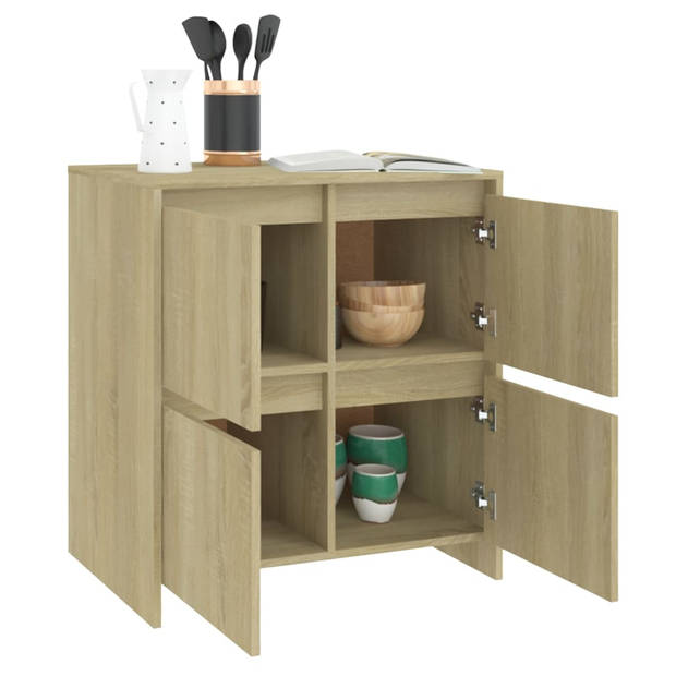 The Living Store Dressoir - Dressoirs - 70 x 41 x 75 cm - Sonoma eiken - Montage vereist