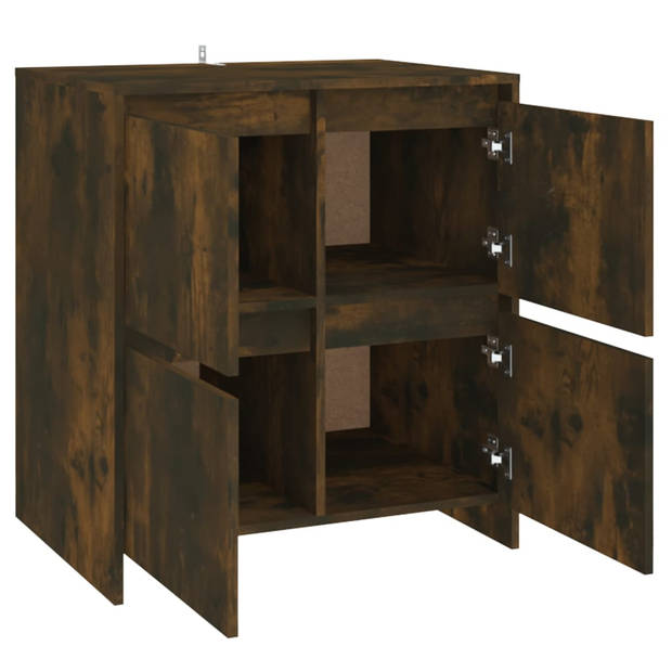 The Living Store Dressoir - Gerookt Eiken - 70 x 41 x 75 cm - Montage vereist