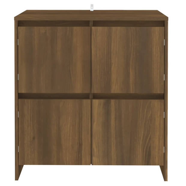 vidaXL Dressoir 70x41x75 cm bewerkt hout bruin eikenkleur