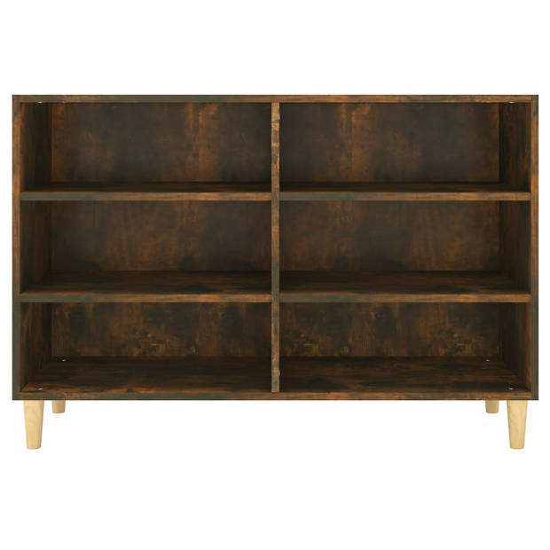 The Living Store Dressoir - chique - opbergmeubel - Afmeting- 103.5x35x70cm - Ken- gerookt eiken+houten poten